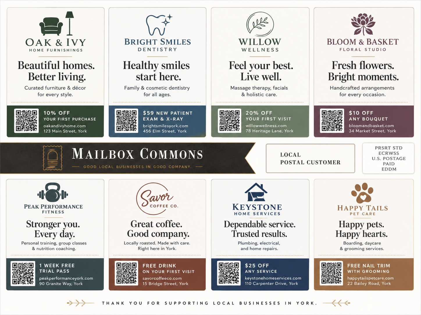 Mailbox Commons 9×12 Homeowner Mailer — sample layout